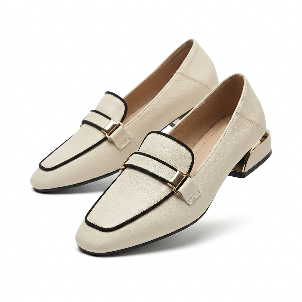 Melrose Premium Strap Block Heel Loafers