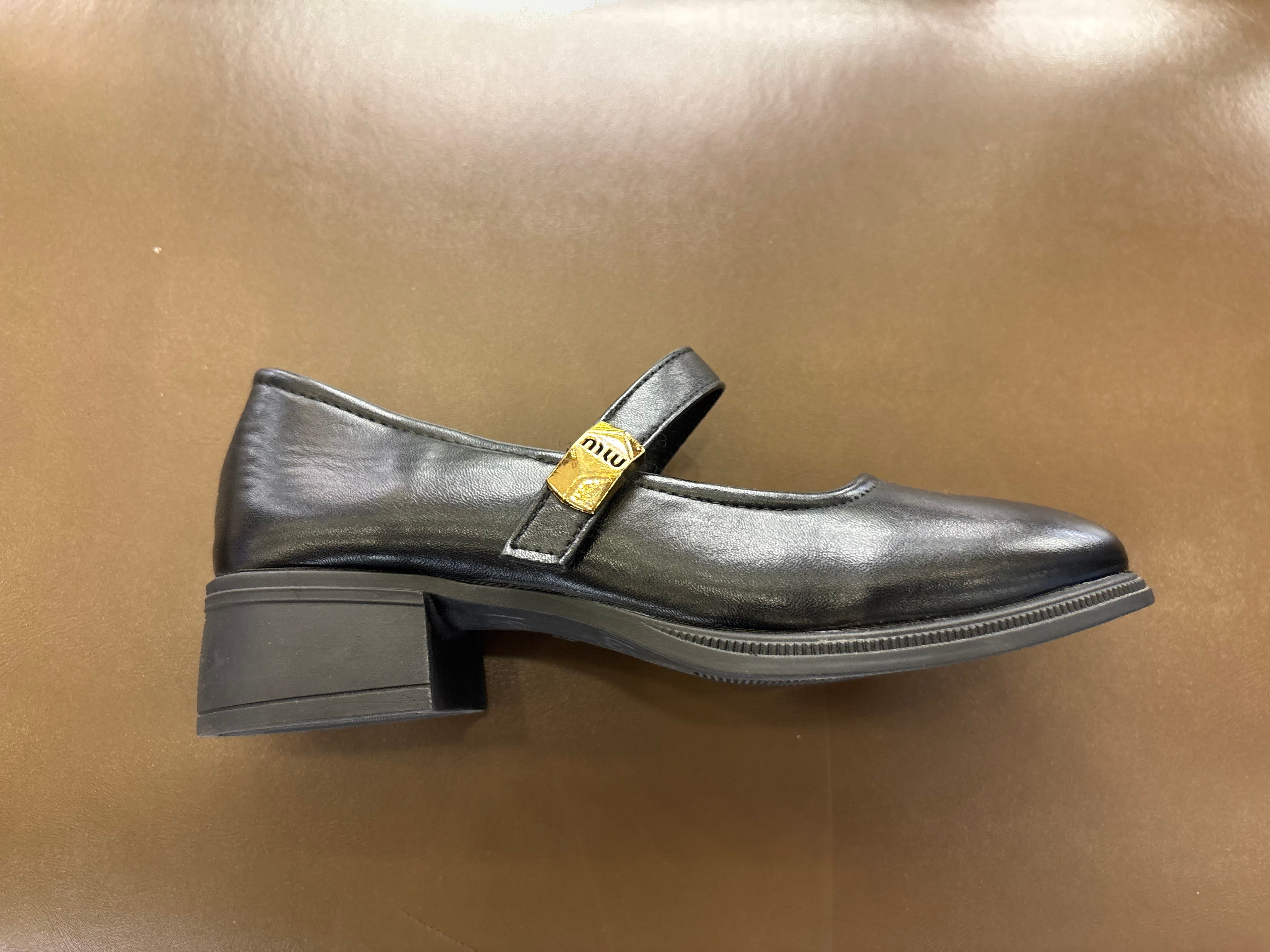 Menzy Premium Mary Jane Block Heel Loafers