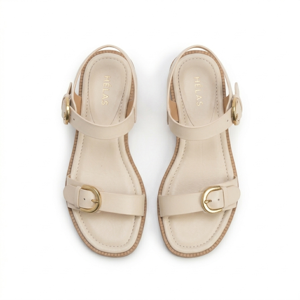 Isla Cushioned Ankle Strap Buckled Sandals
