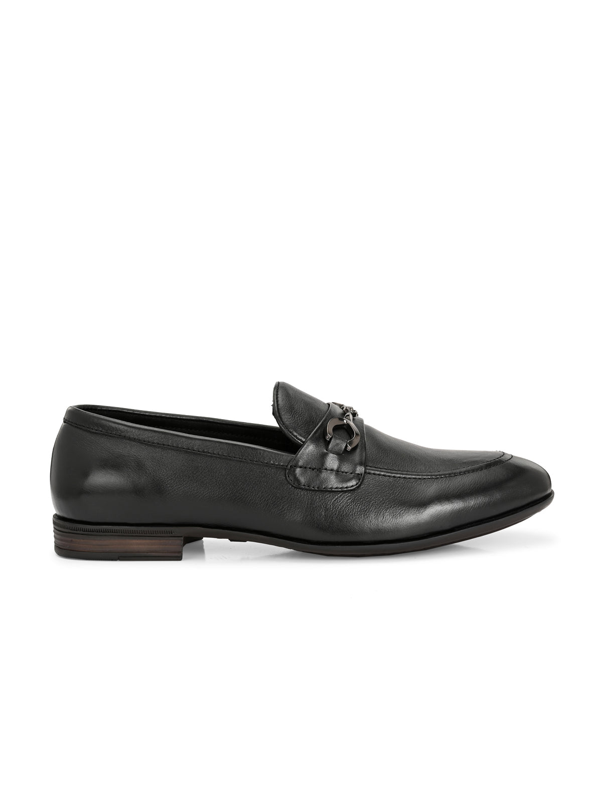 Reece Buckled Leather Loafers