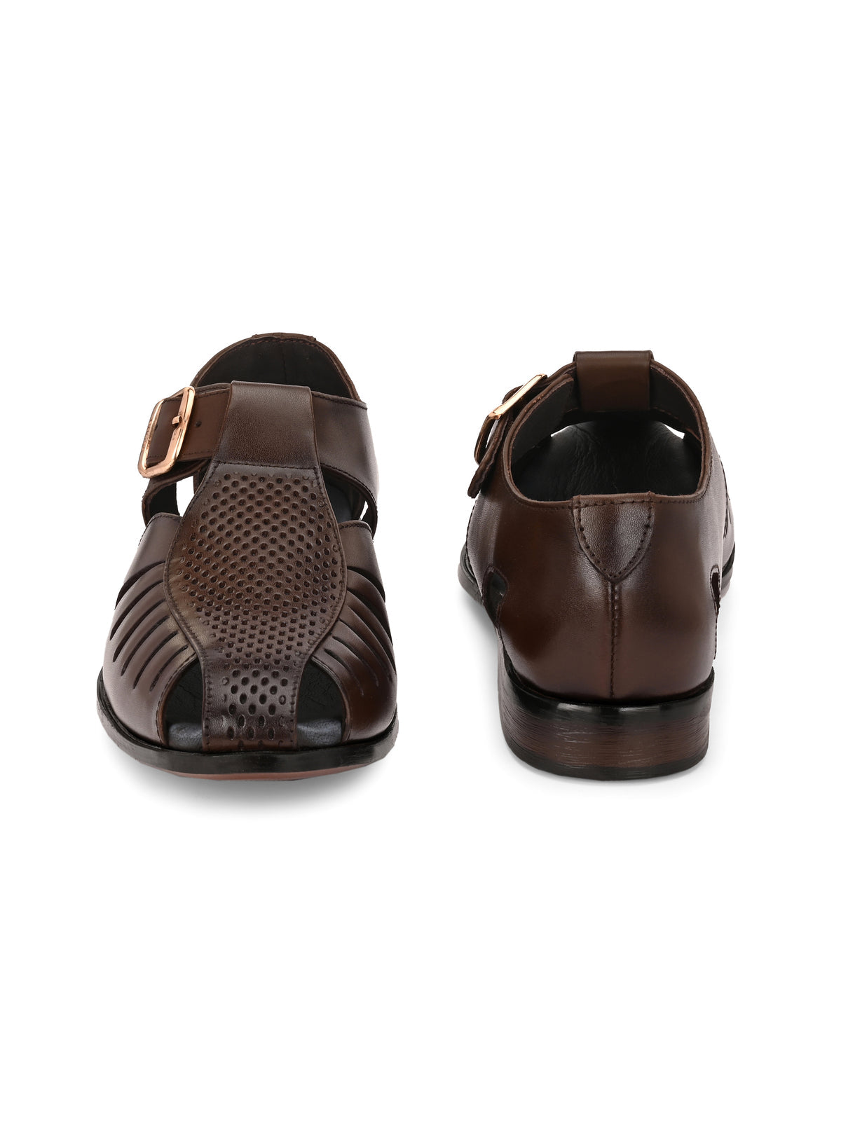 Tahir Leather Ethnic Peshawari Sandals - The Heels India