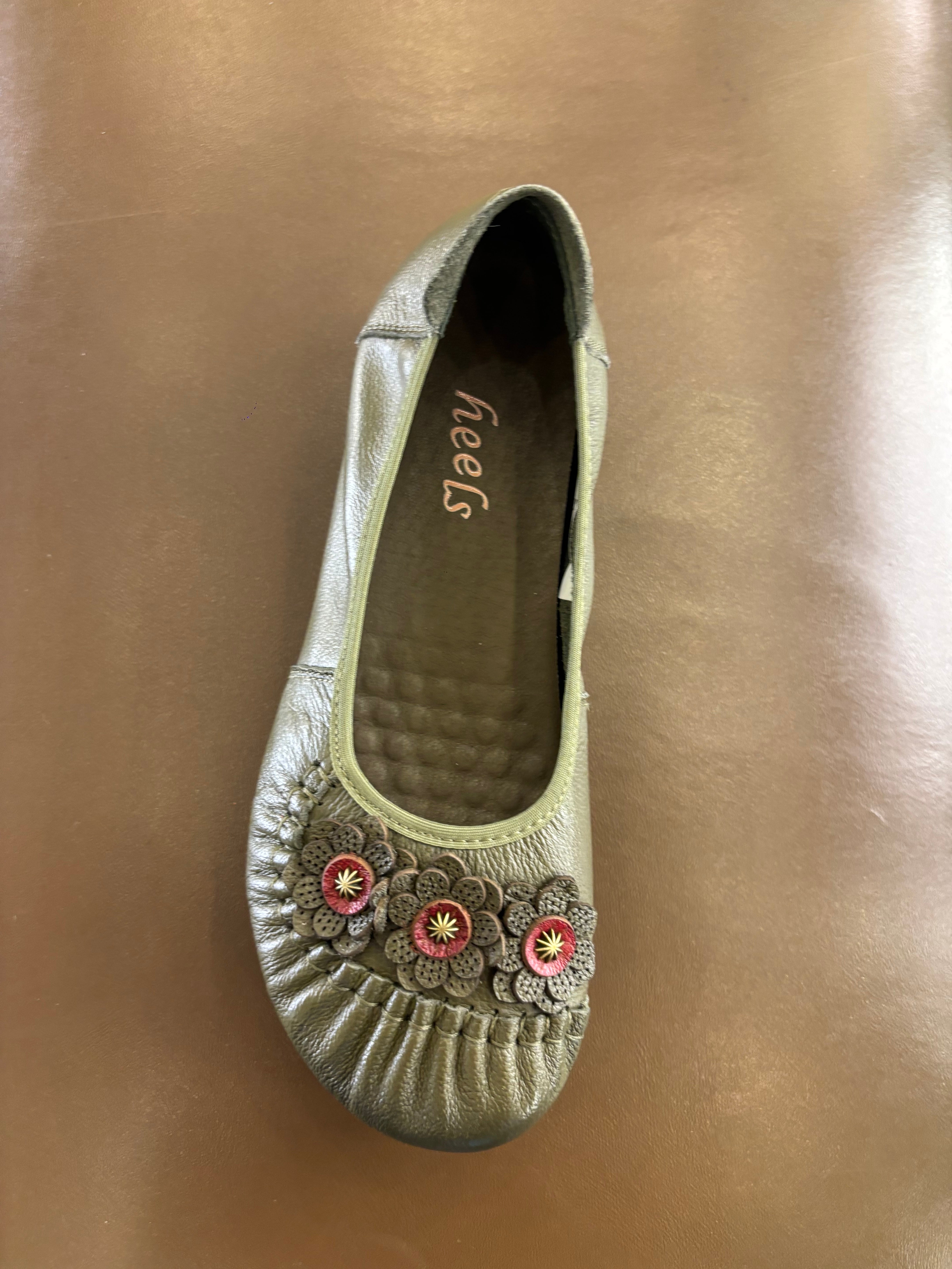 Flora 4.0 Premium Leather Cushioned Ballerinas