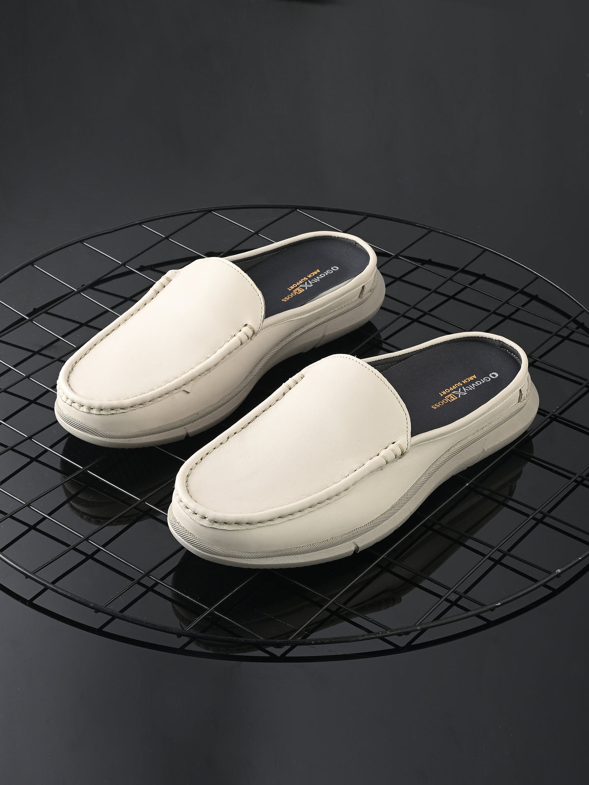 Zero Gravity Leather Slip-On Mules - The Heels India