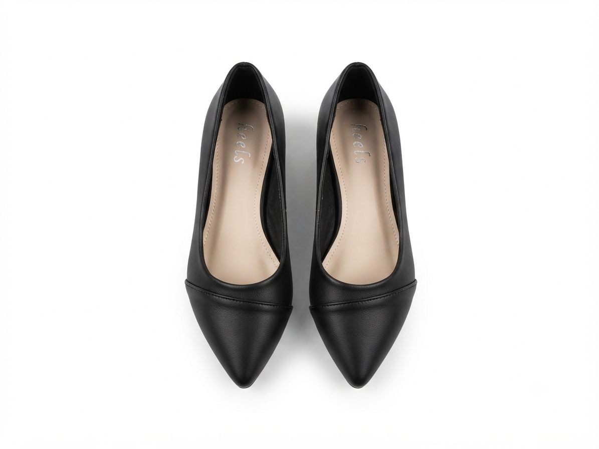 Hailey Swirl Pointed Mid Heel Ballerinas