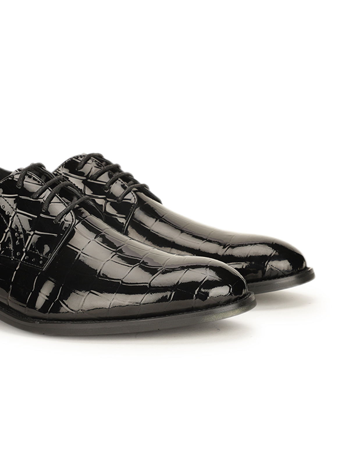 Godfrey Croco Lace Up Derby Shoes