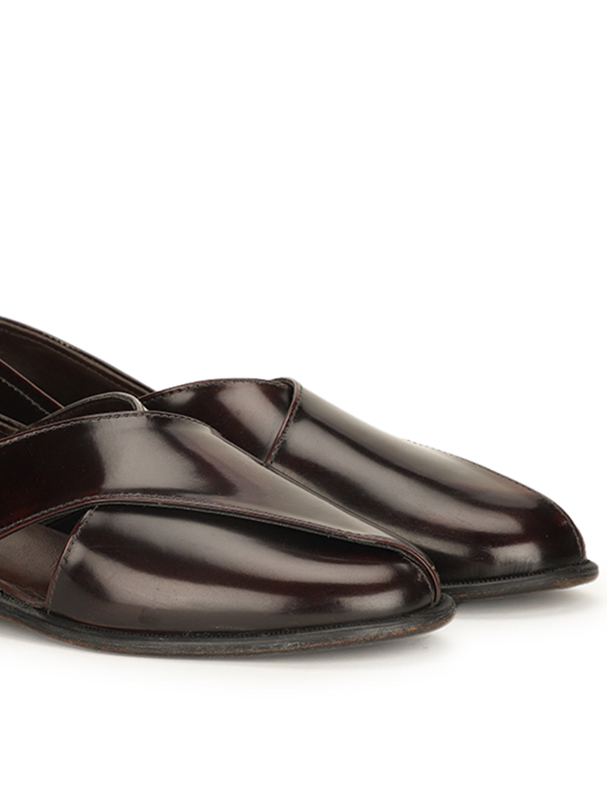 Eugenia Leather Ethnic Peshawari Sandals - The Heels India