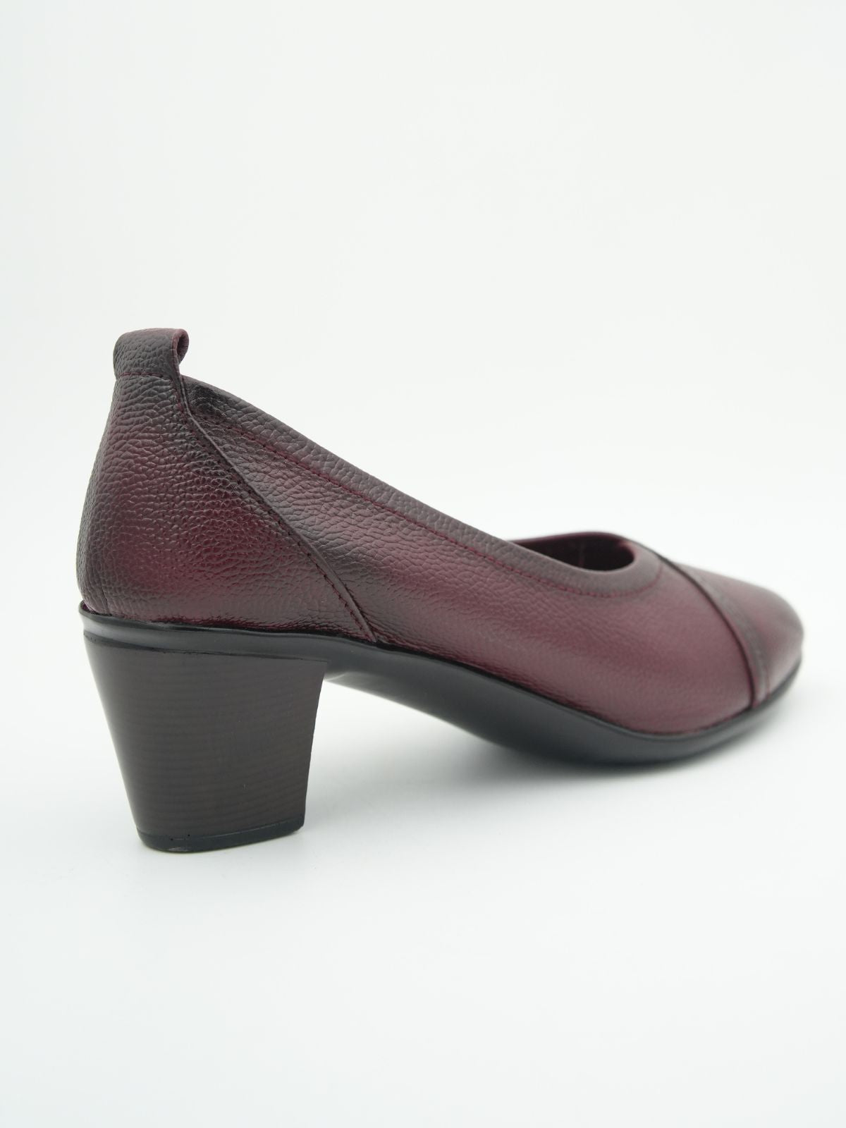 Olivia Leather Classic Block Heel Pumps