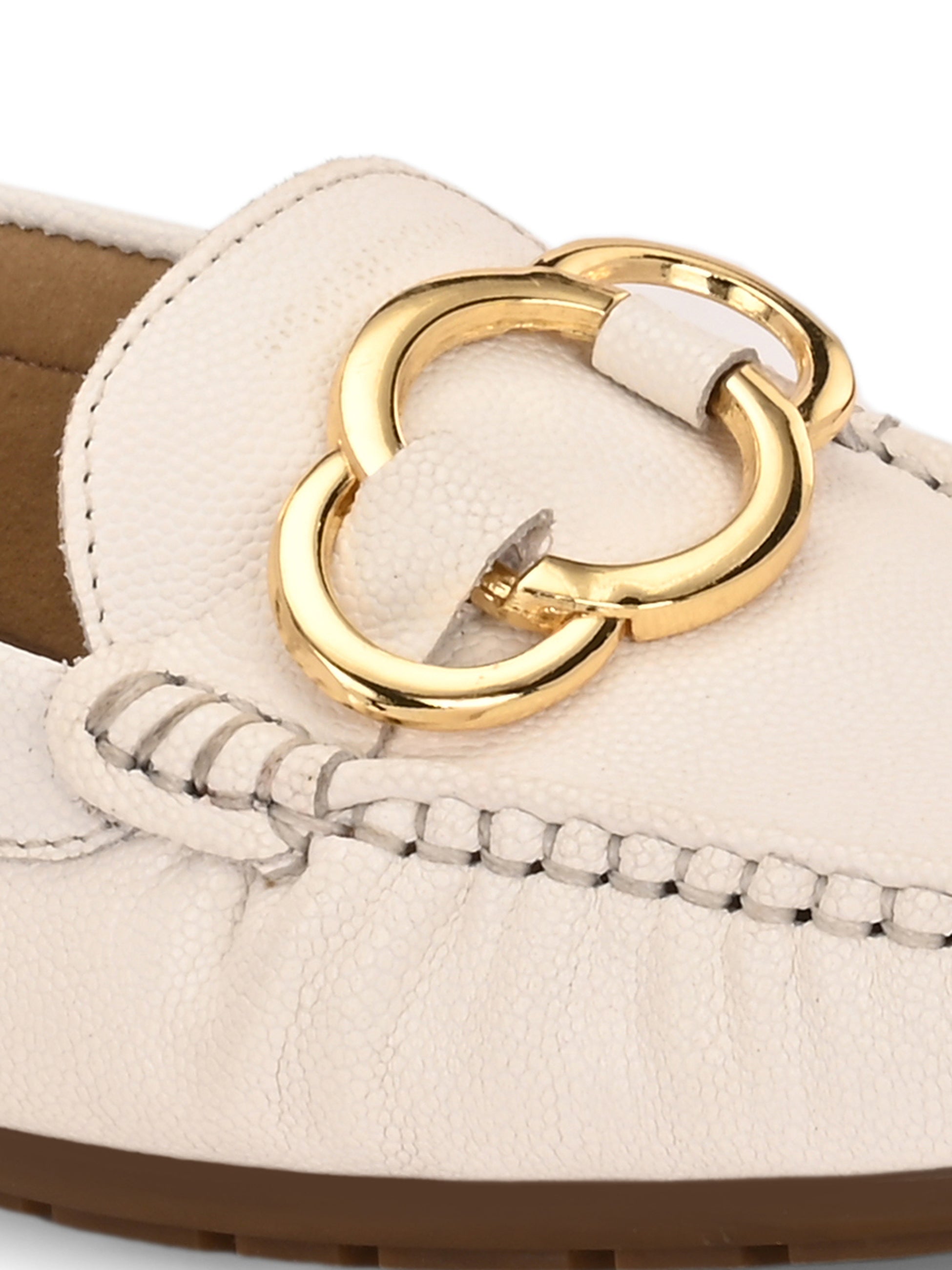 Leiyah Cushioned Leather Loafers - The Heels India