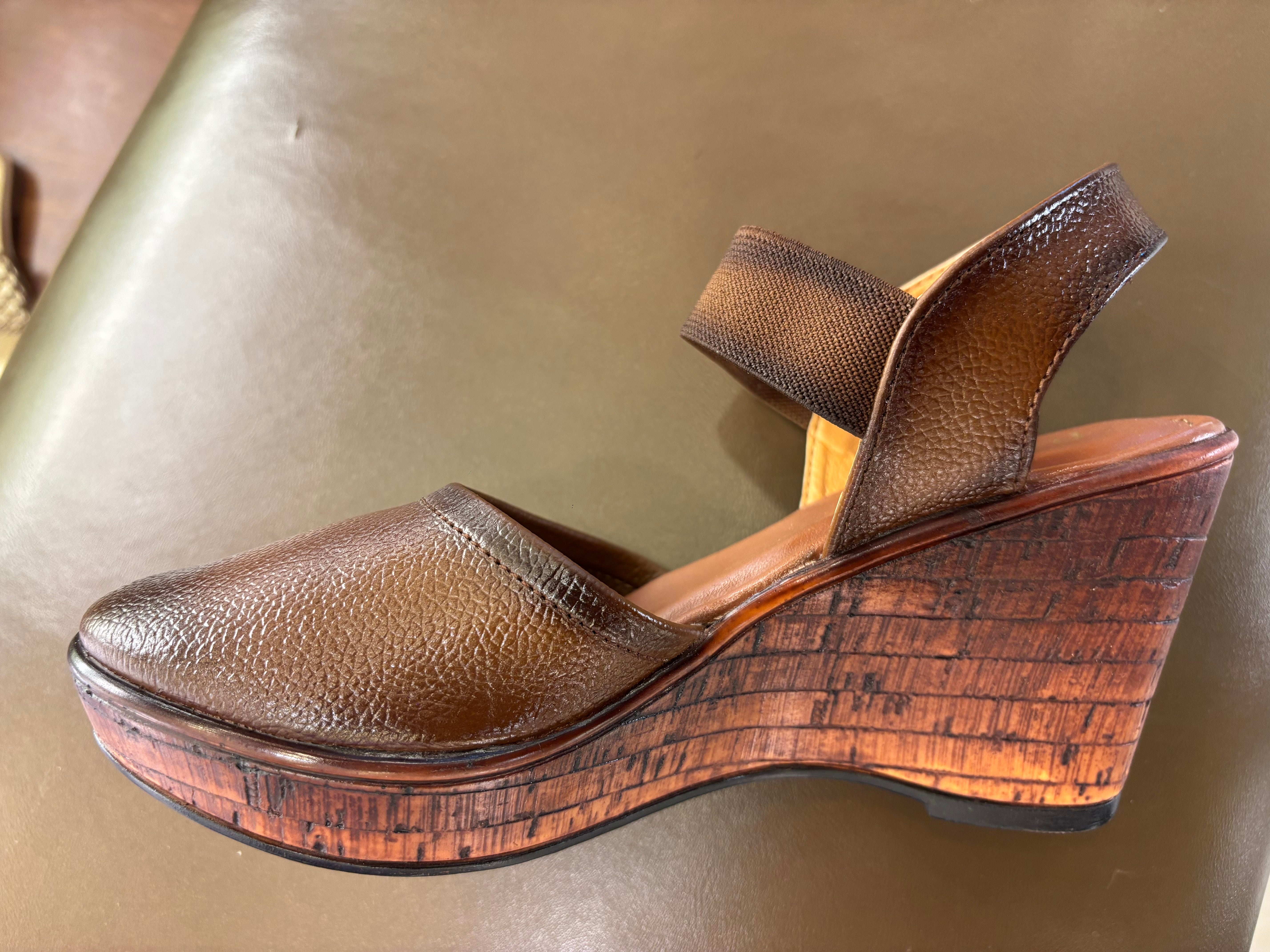 Jess Leather Platform Wedge Heel Sandals
