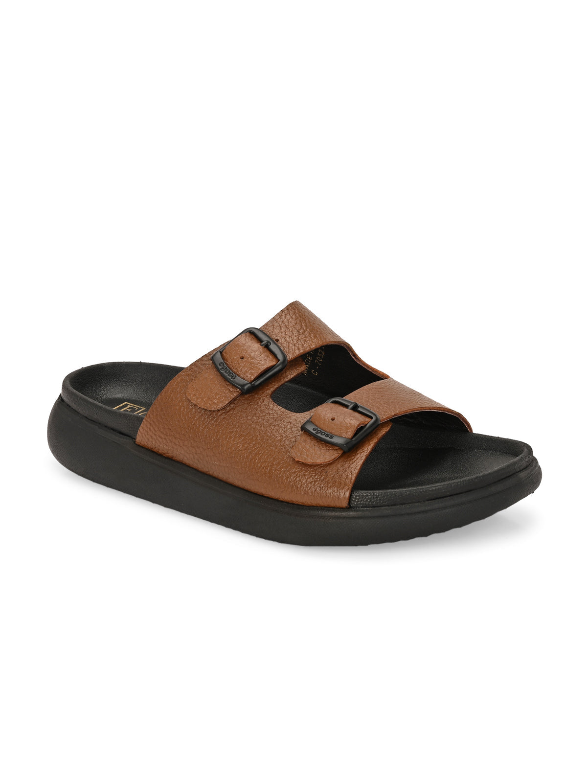 Kai Double Strap Leather Sliders