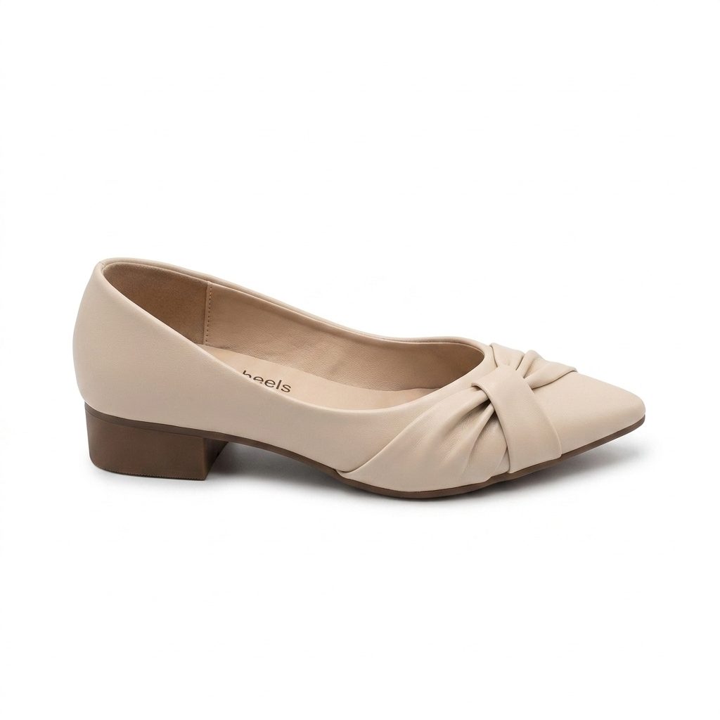 Amelie Swirl Pointed Mid Heel Ballerinas