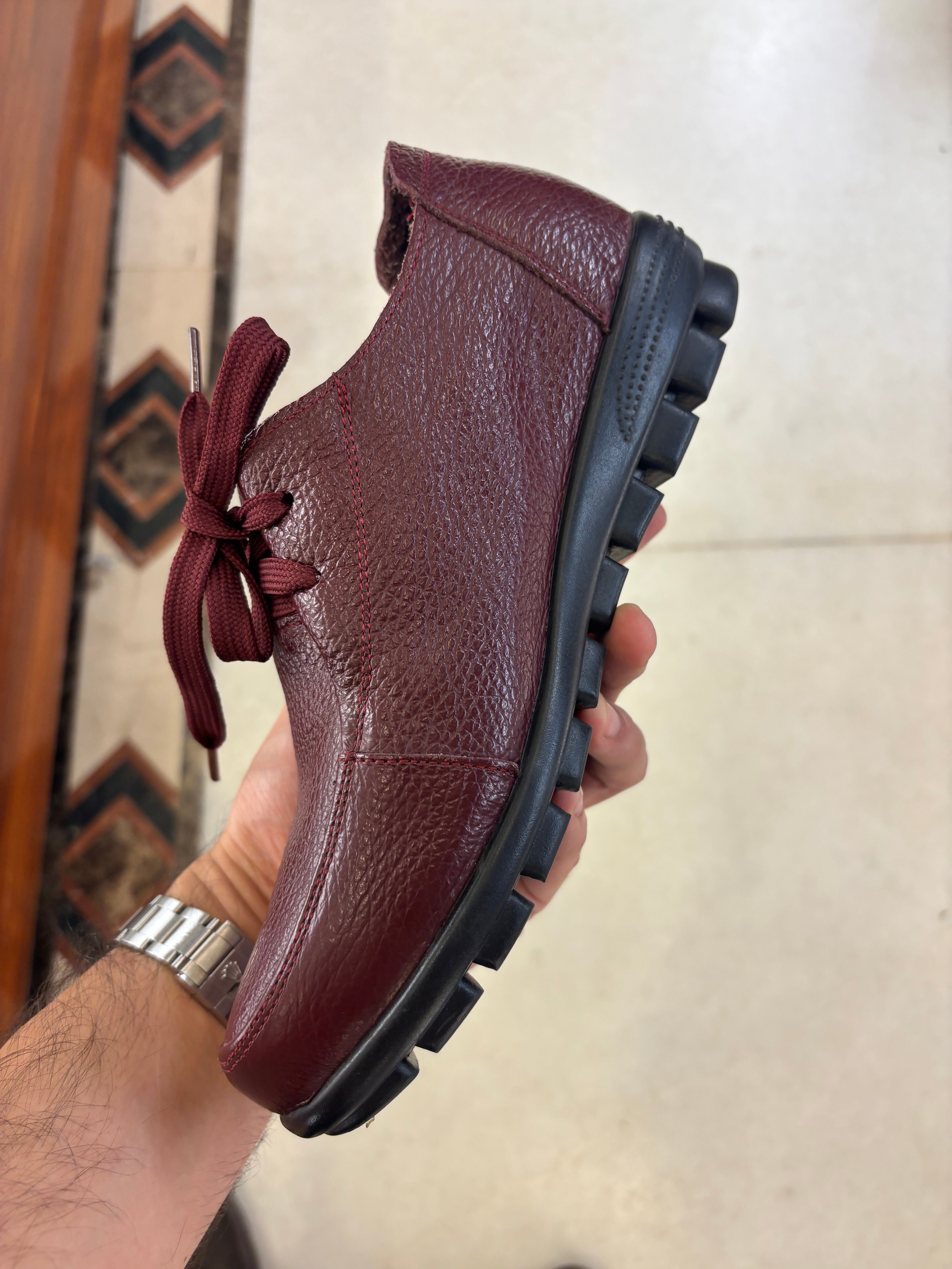 Arianna Casual Leather Lace Up Derby Shoes