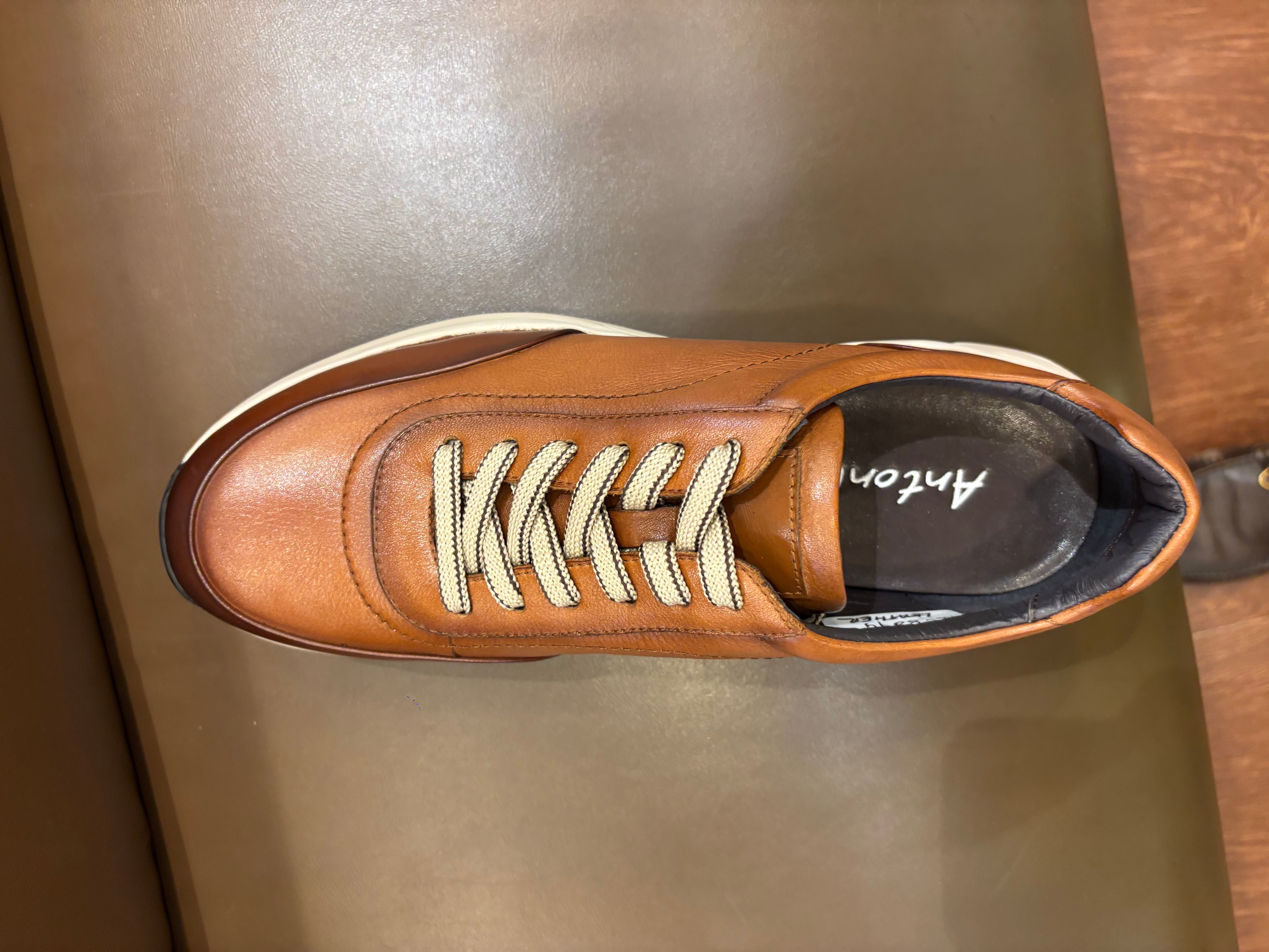 Kai Premium Leather Lace Up Sneakers