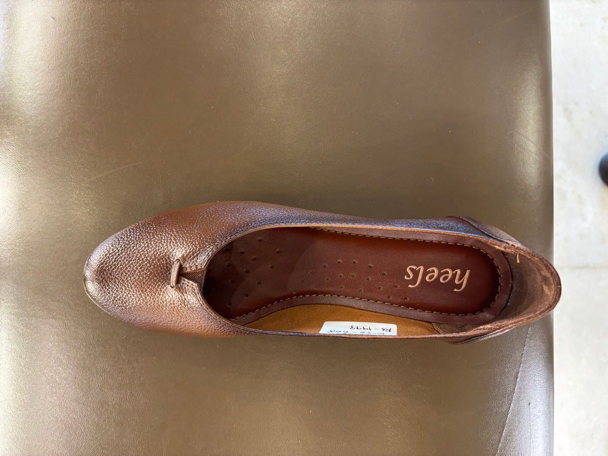 Kylie Leather Everyday Wedge Ballerinas
