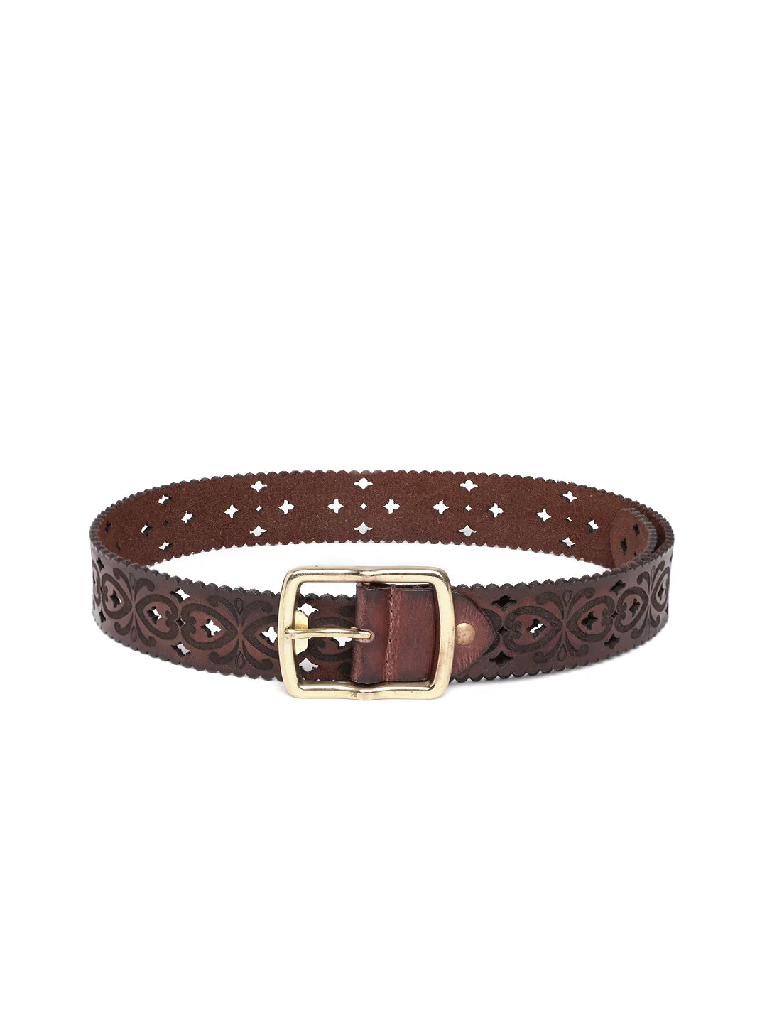 Cognac Women's Genuine Leather Belt