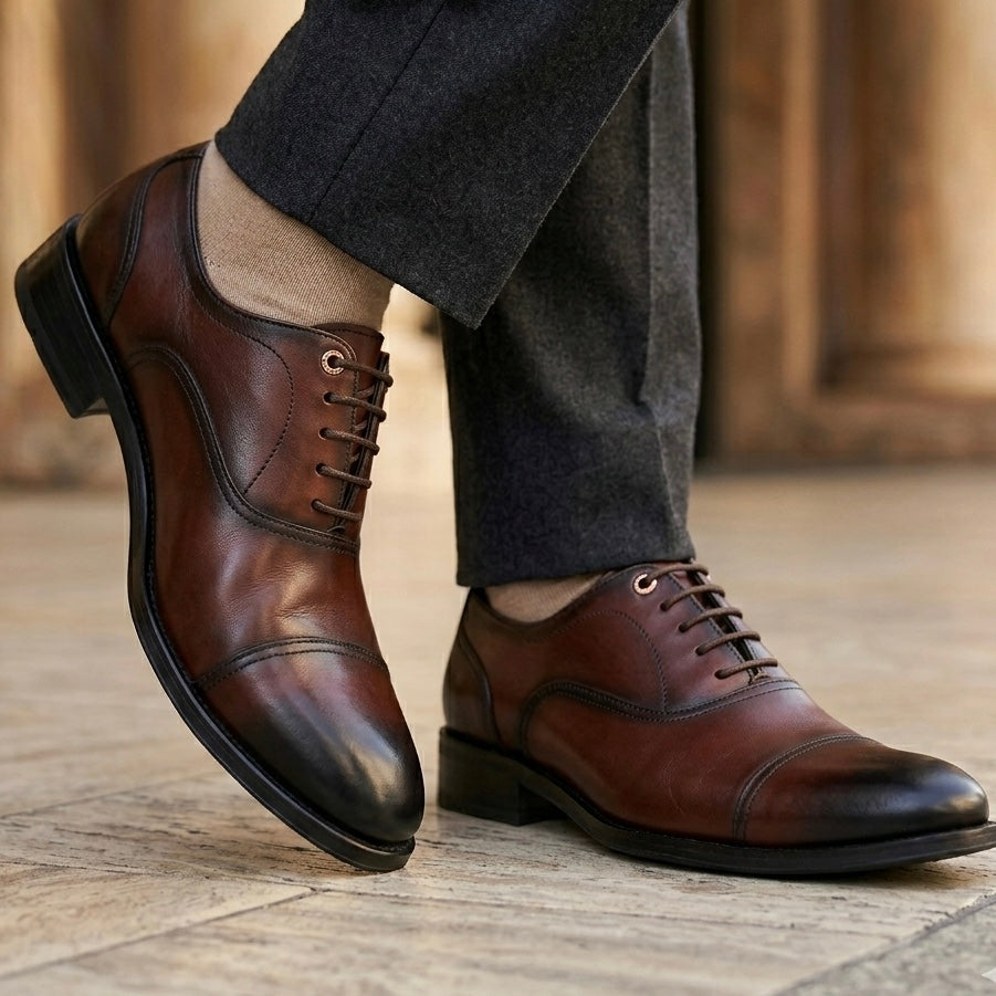 Laurent Premium Leather Oxfords - The Heels India