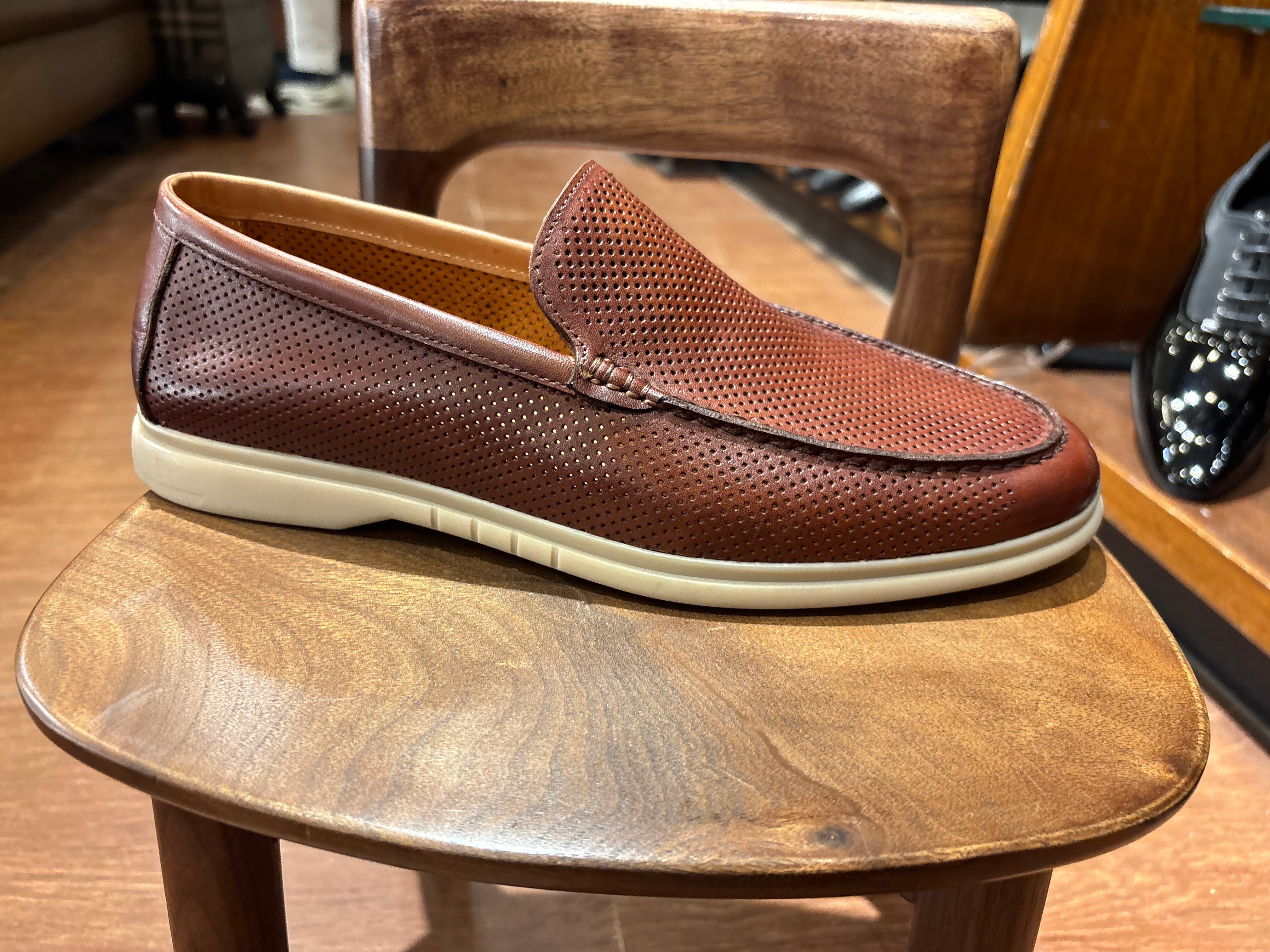 Jude Premium Perforated Leather Slip-On Loafers