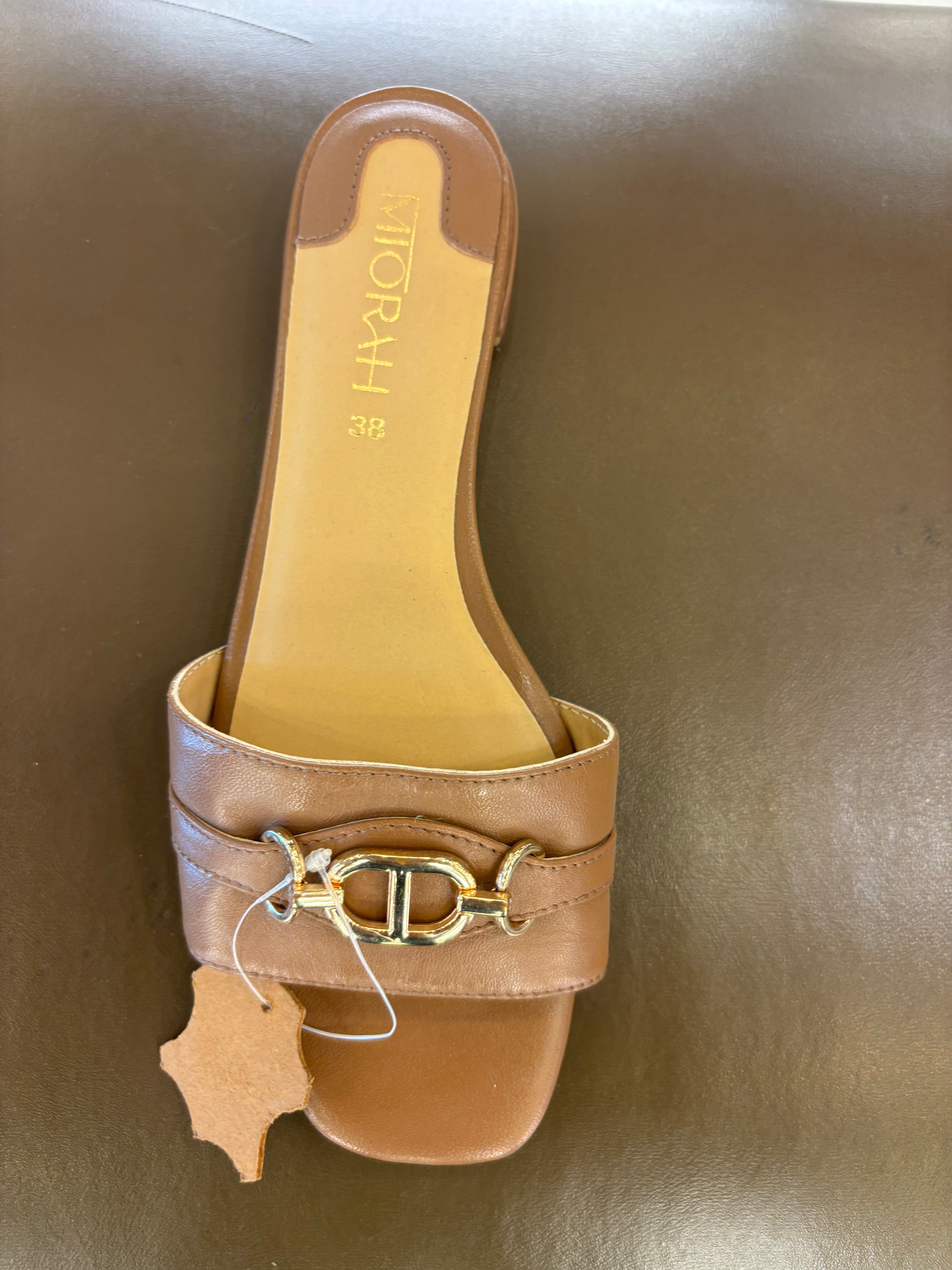 Sloane Premium Leather Cushioned Summer Sliders