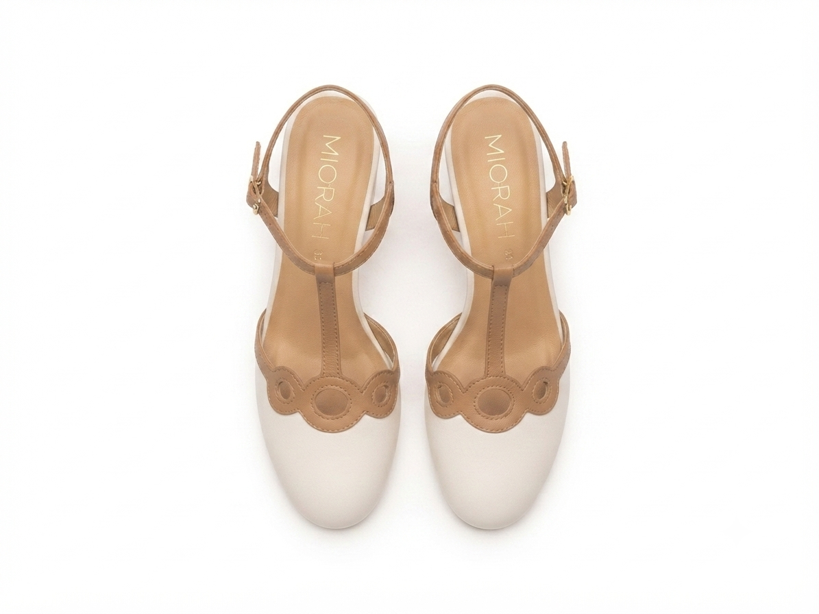 Iris 2.0 Premium Leather Ankle Strap Block Heels
