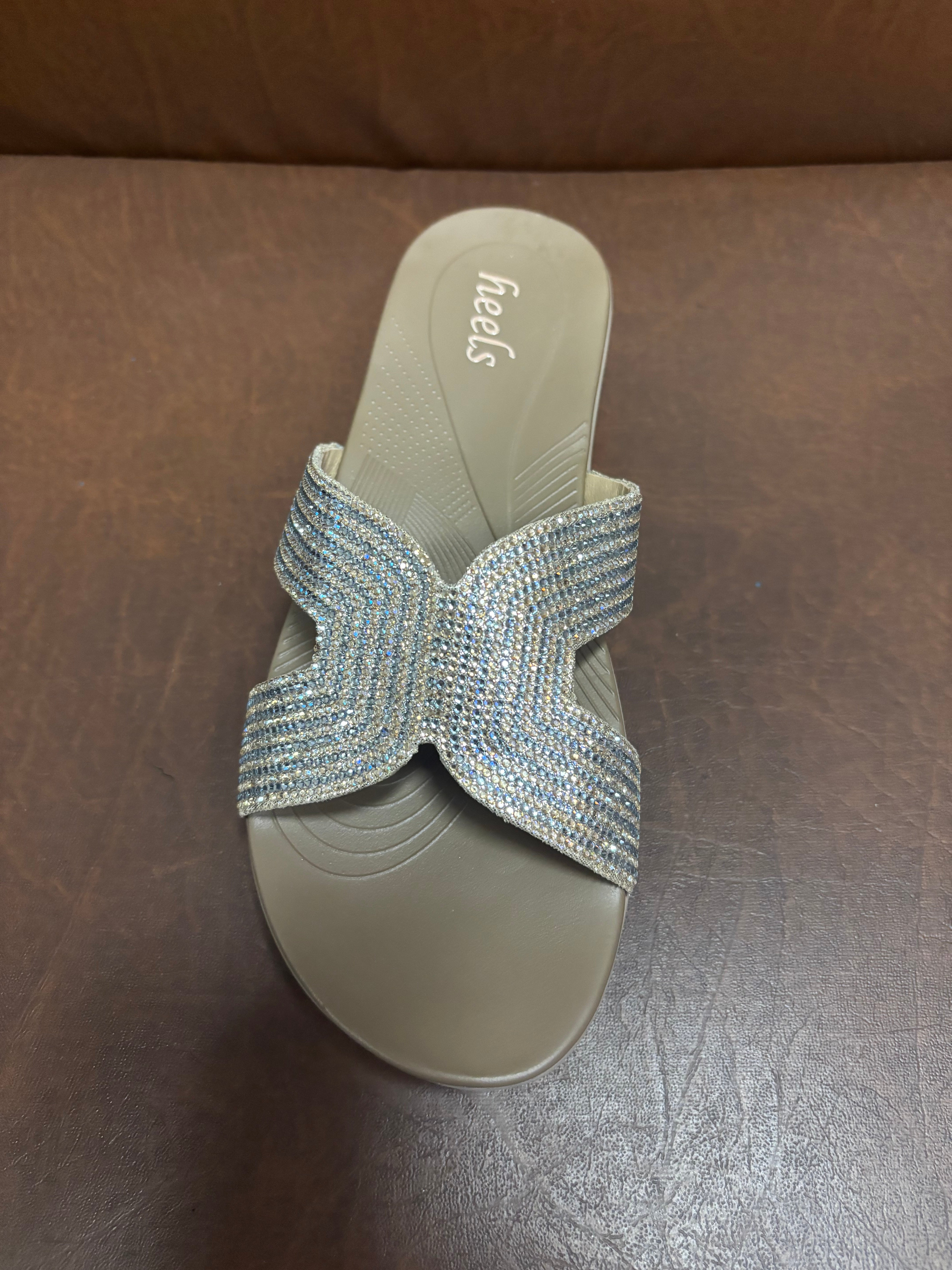 Dakota Cushioned Bling Slippers