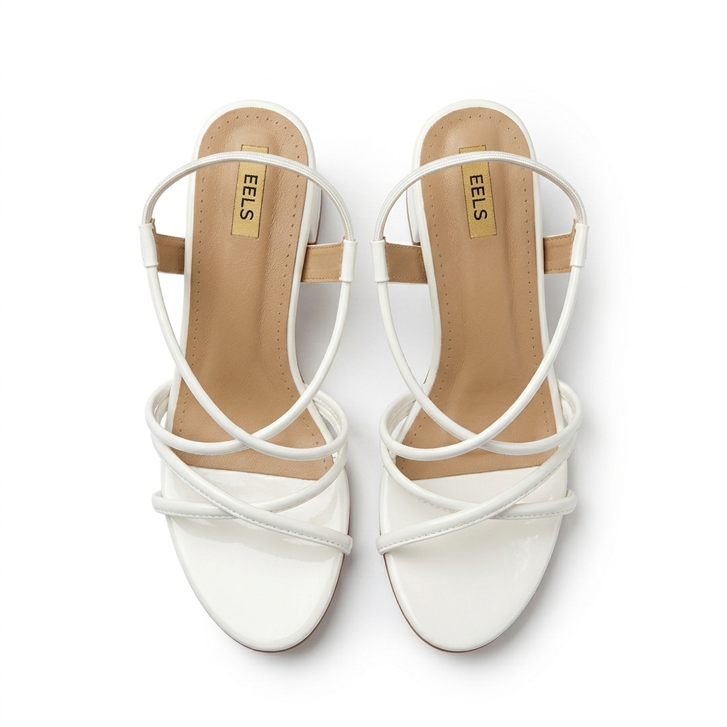 Aurelia Strappy Gladiator Patent Block Heels - The Heels India