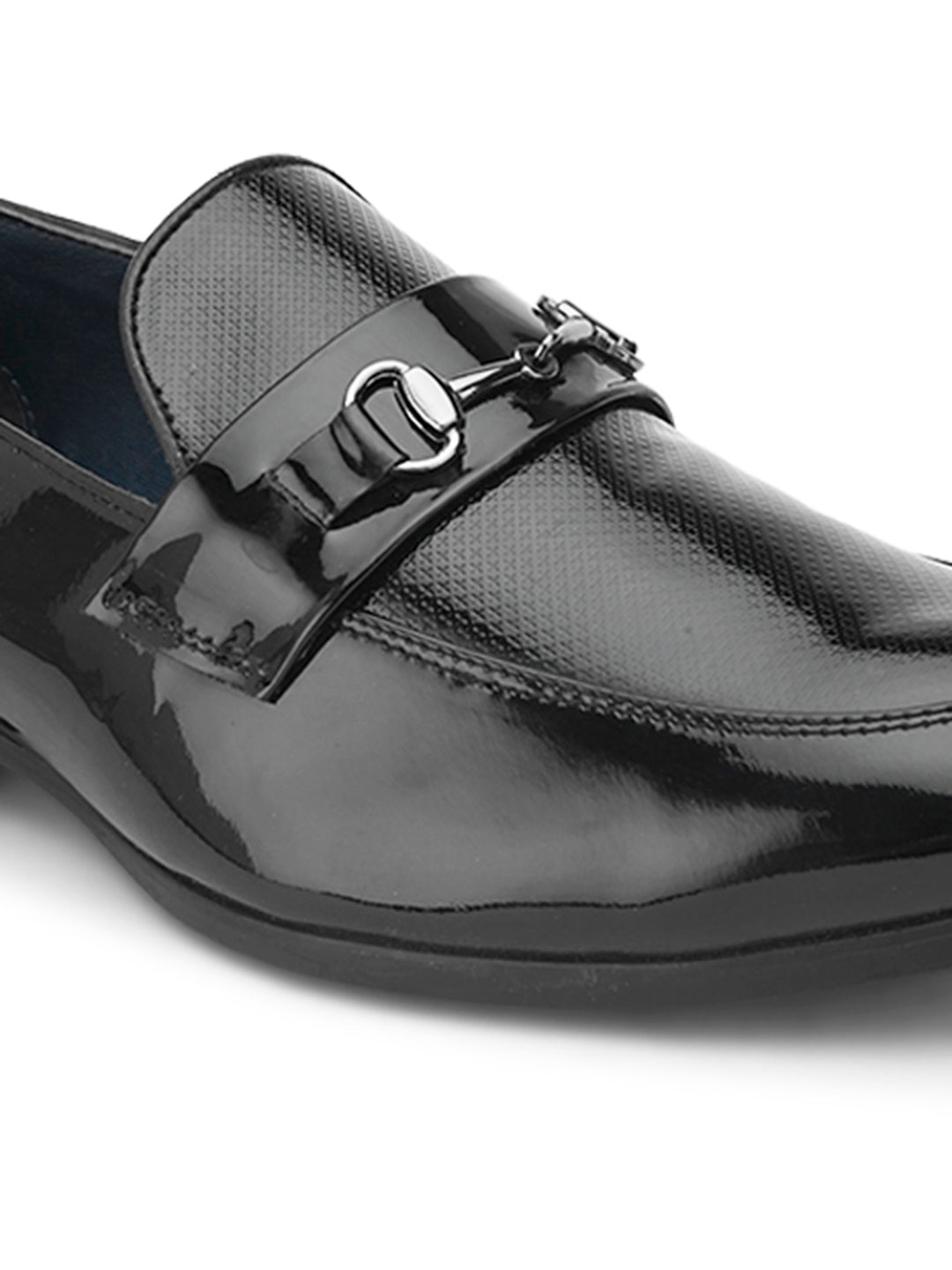 Matthew Black Patent Leather Moccasins - The Heels India