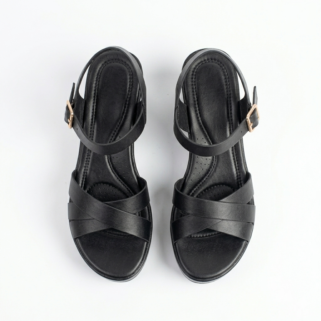 Tory Strappy Wedge Comfort Summer Sandals - The Heels India