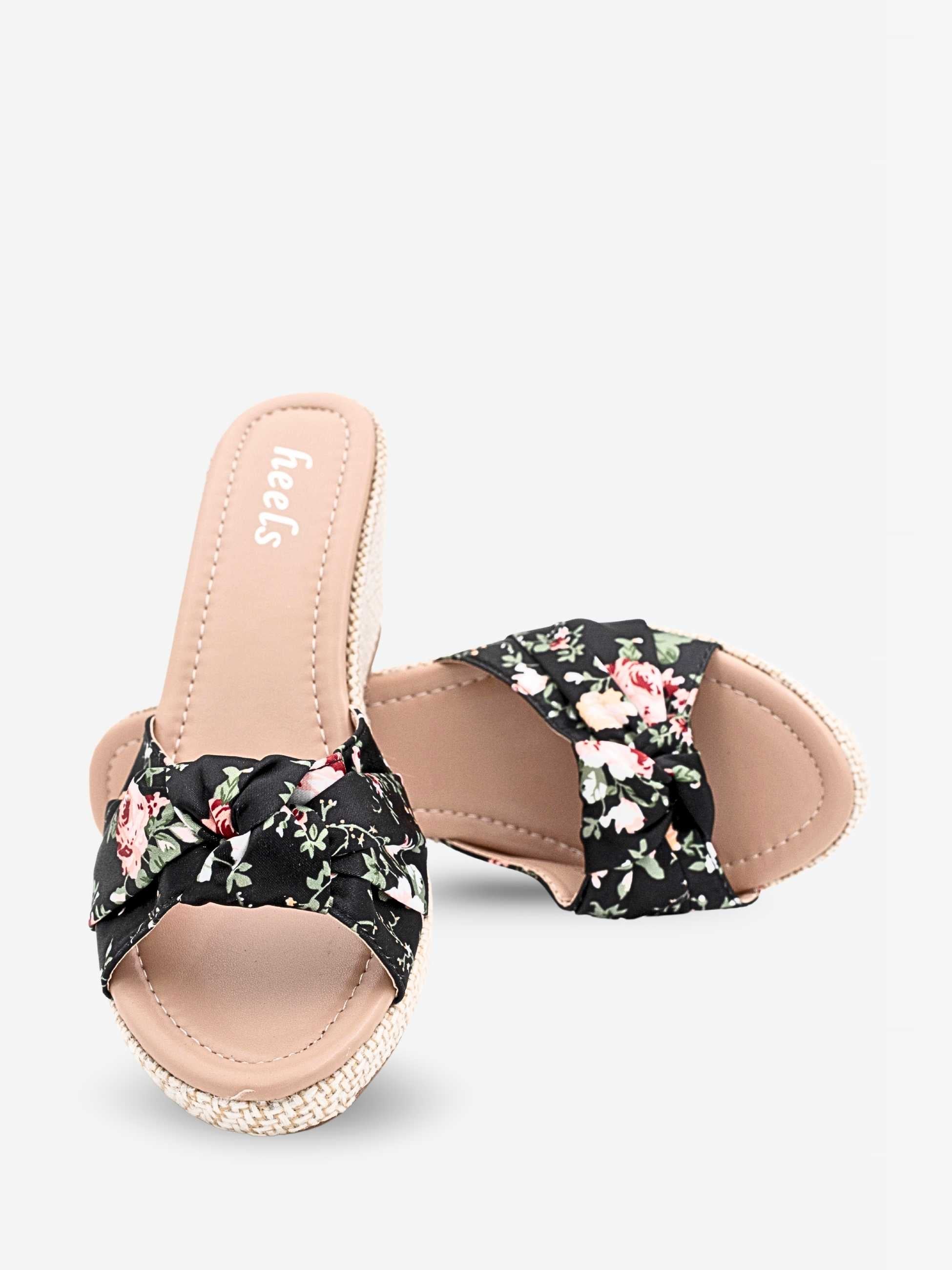 Kate Knot Bow Wedge Heels