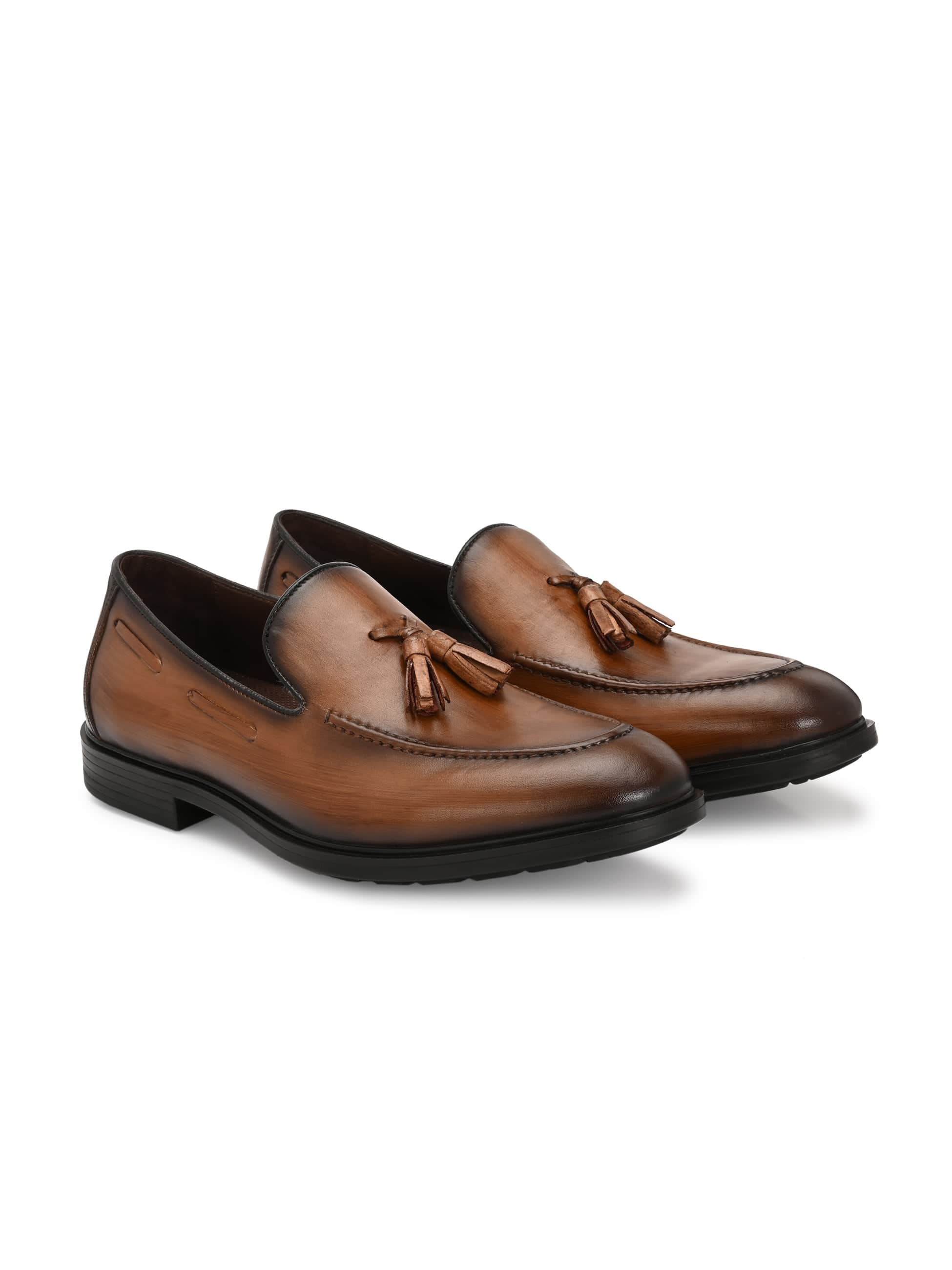Enzo Tassel Leather Loafers