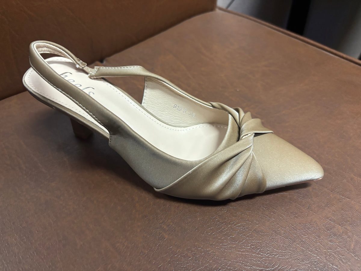 Raya Swirl Sling Back Kitten Heels