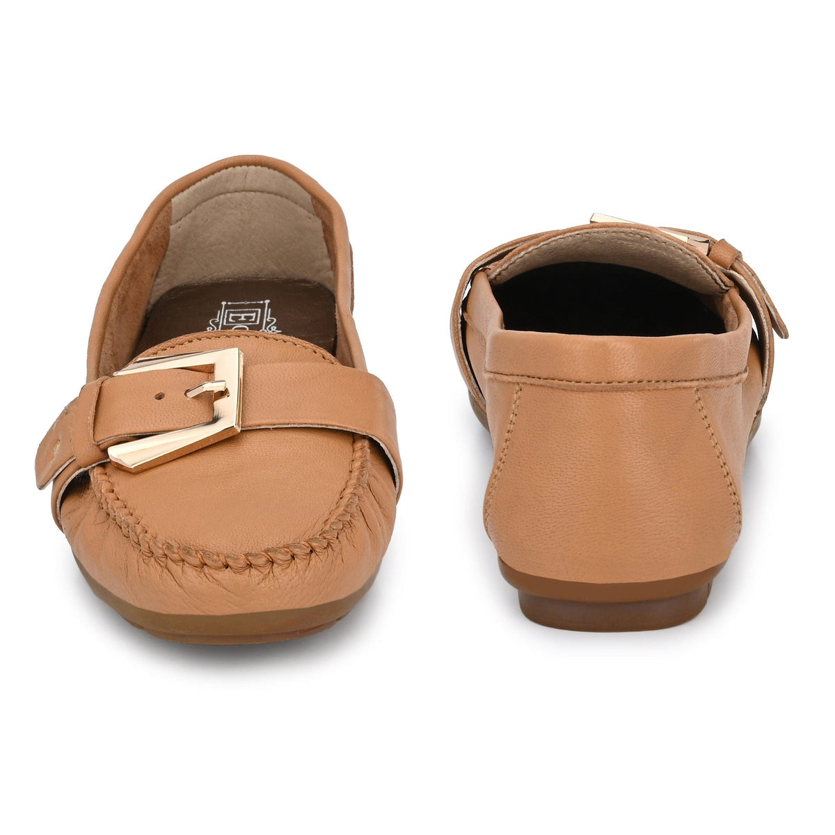Kiya Buckled Leather Loafers