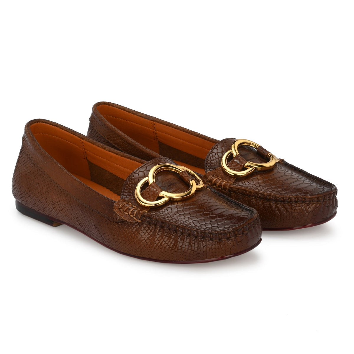 Liz Brown Leather Loafers - The Heels India