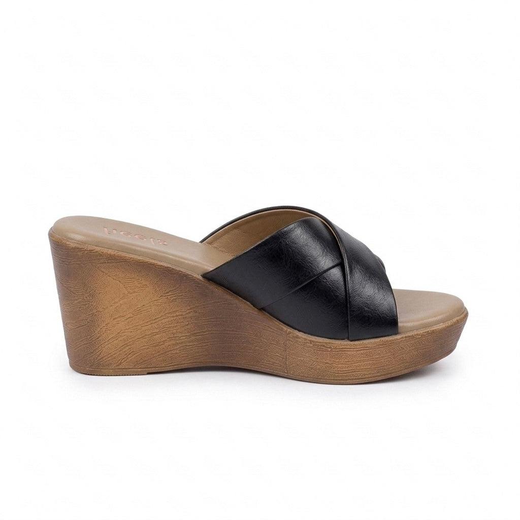 Lea Lightweight Peep Toe Wedge Platform Heels