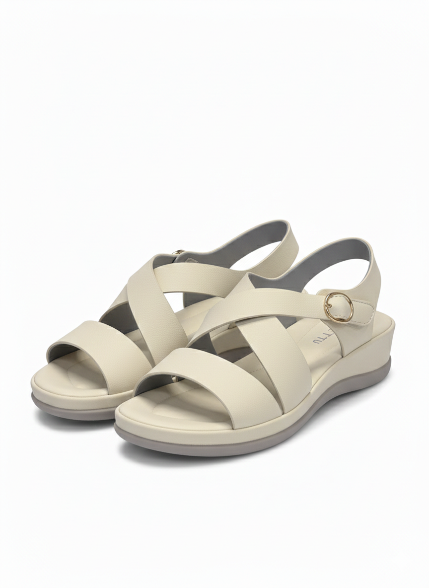 Valencia Cushioned Premium Ankle Strap Sandals - The Heels India