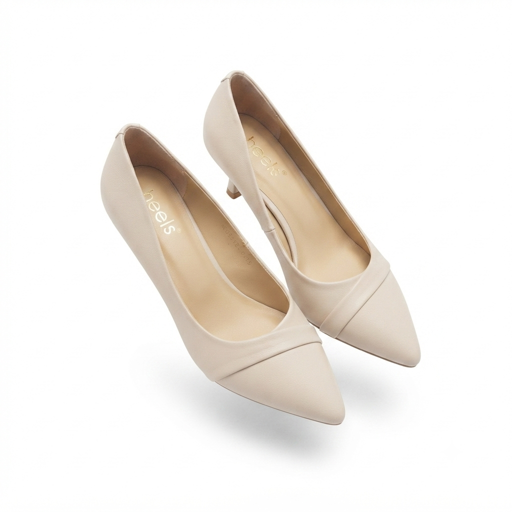 Alba Premium Leather Kitten Heel Stilettos