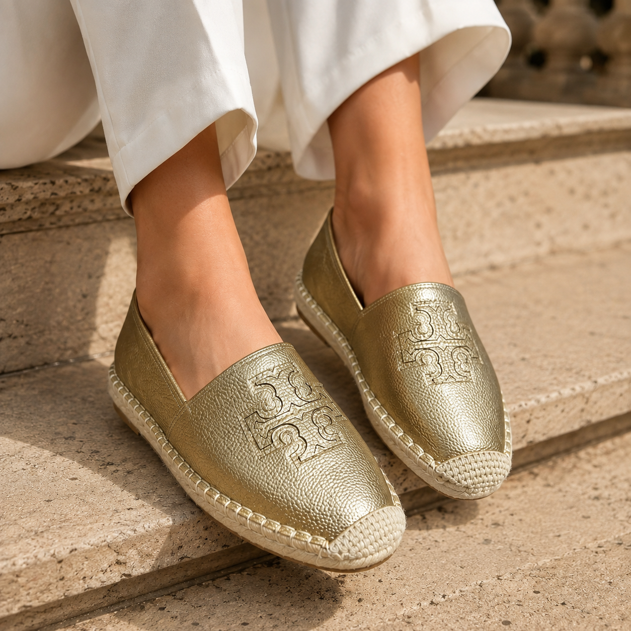 Zazu Cushioned Espadrille Slip On Loafers