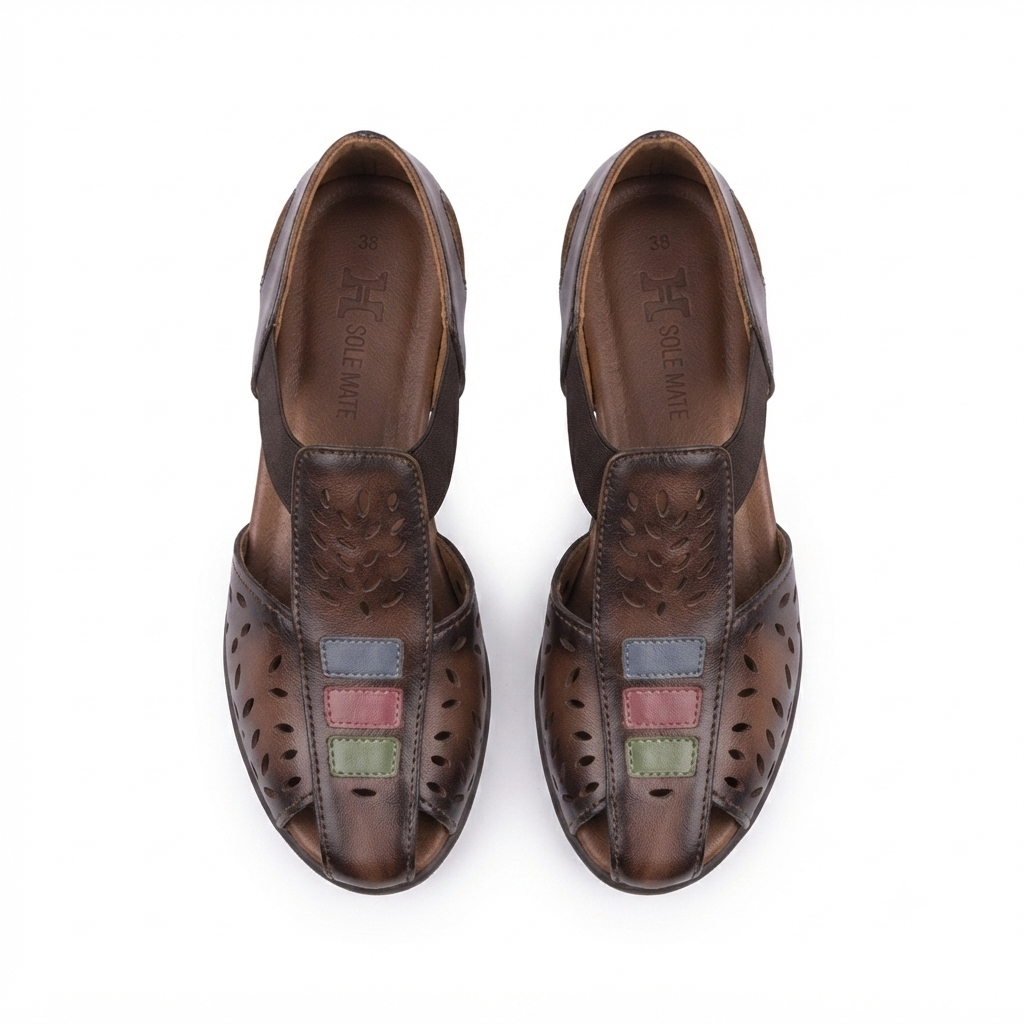 Fida Ethnic Leather Roman Sandals