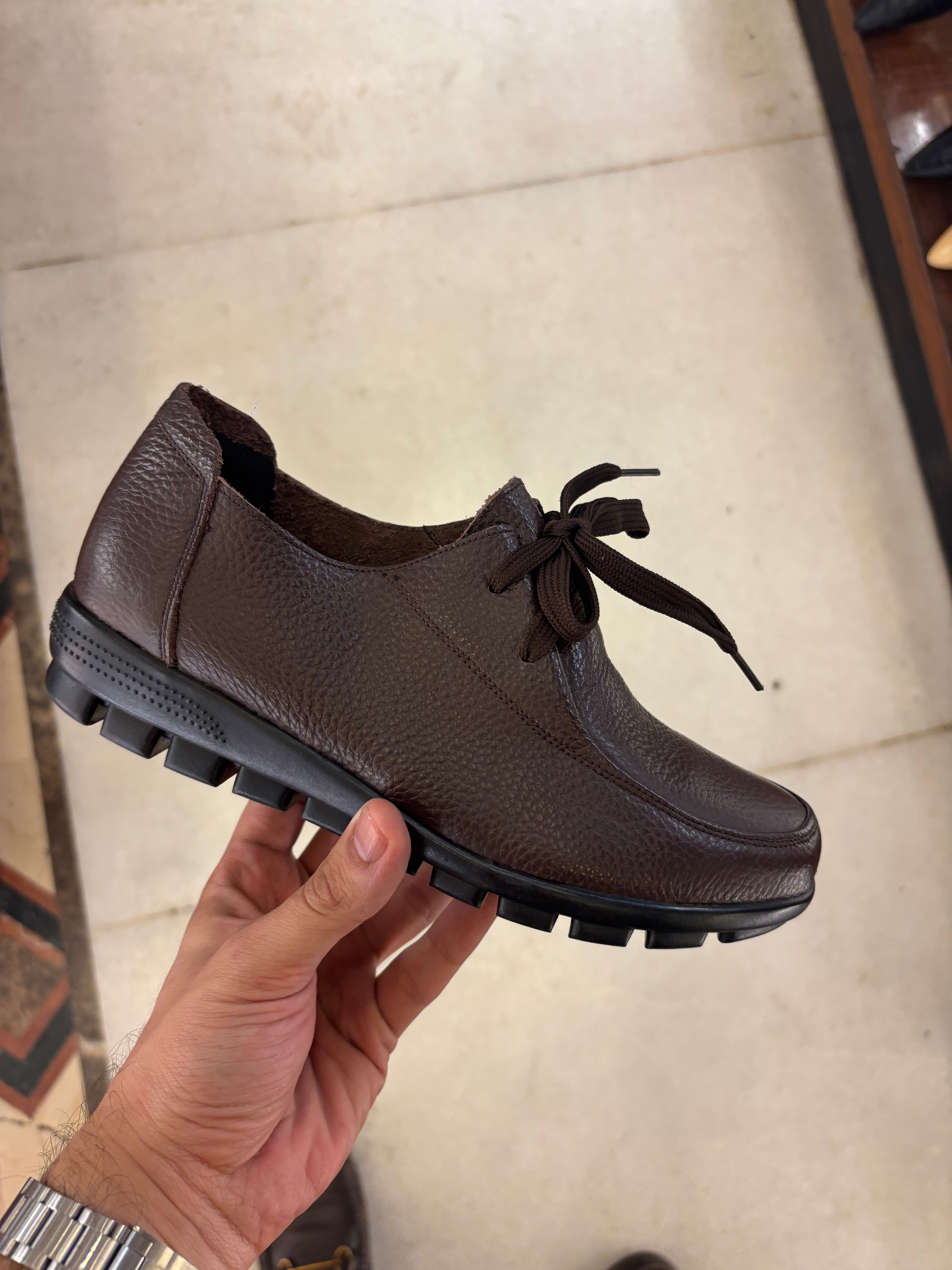 Arianna Casual Leather Lace Up Derby Shoes