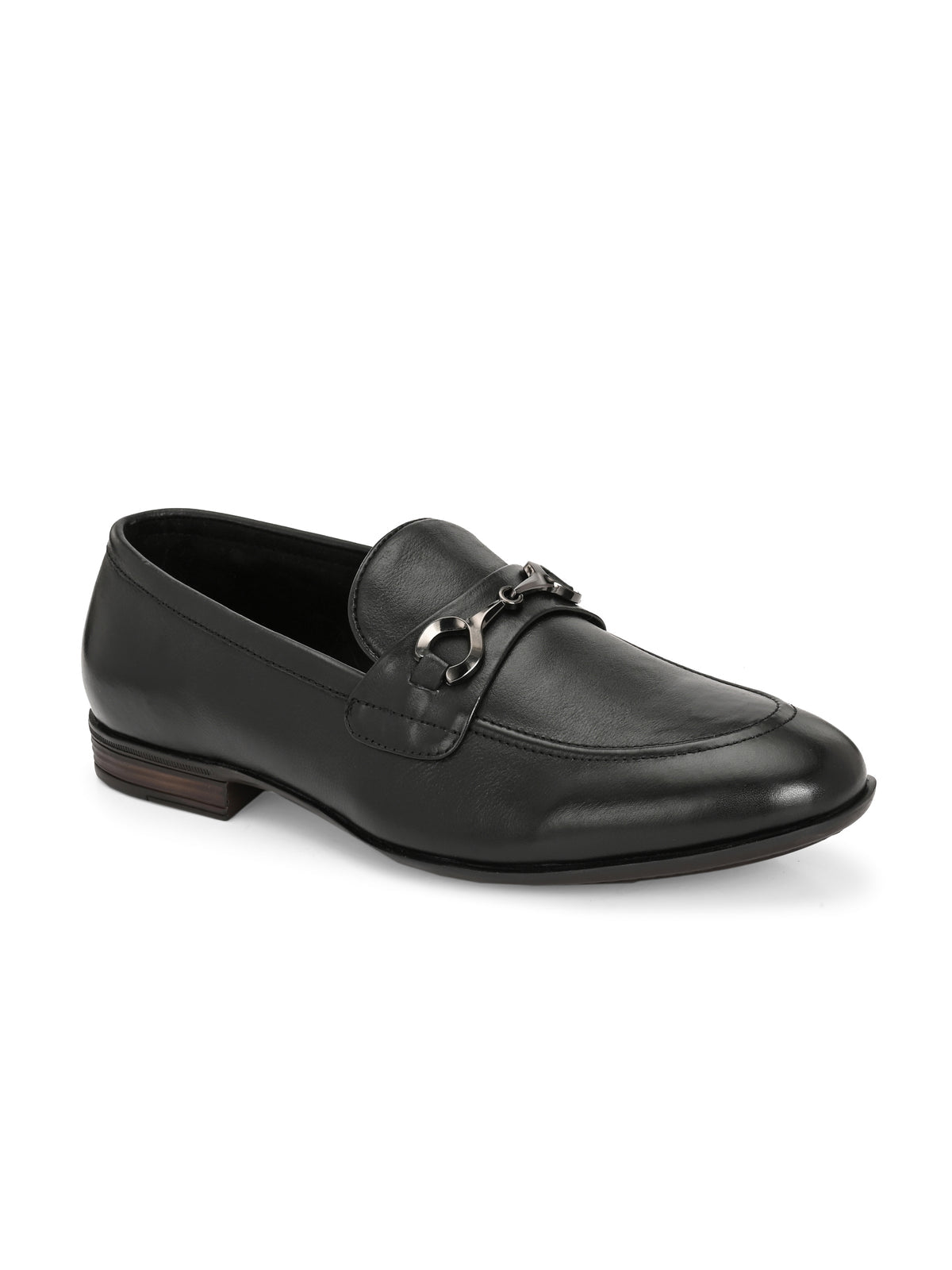 Reece Buckled Leather Loafers