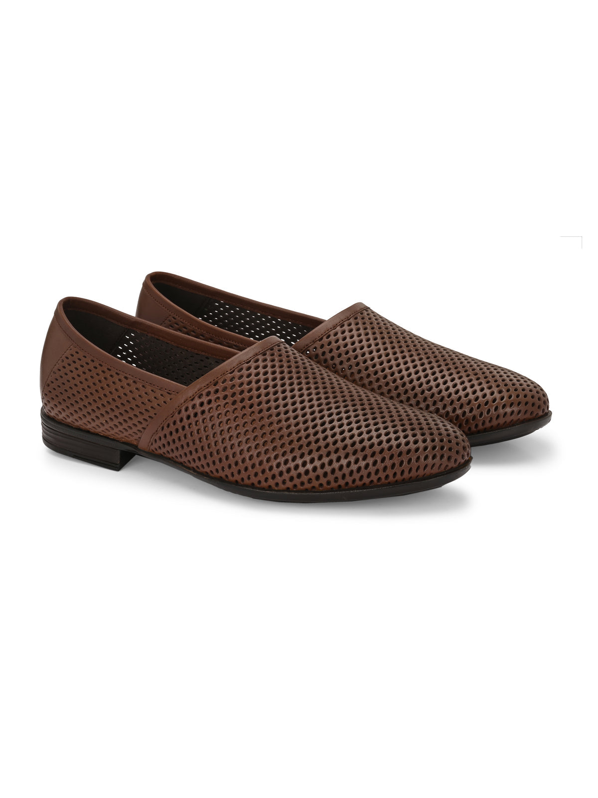 Danza Perforated Leather Slip ons