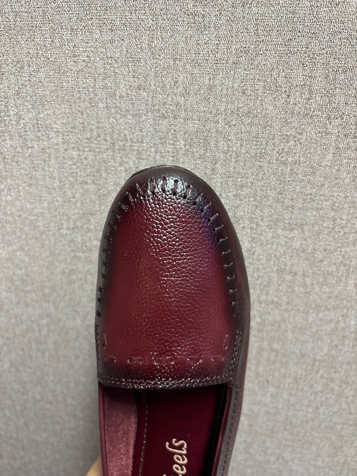 Lizzy 3.0 Leather Classic Ballerinas in Maroon - The Heels India