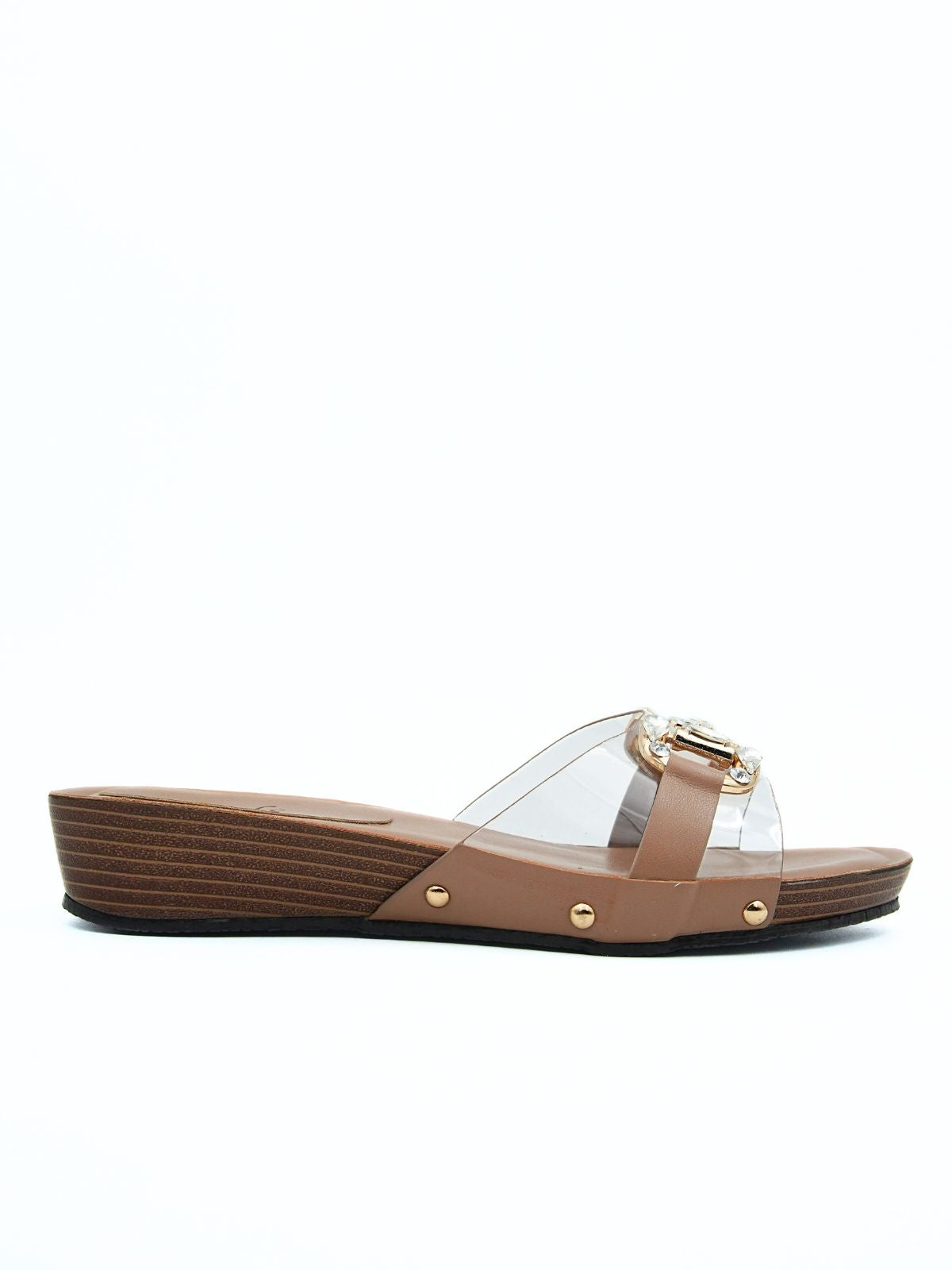 Julia Clear Buckled Sliders