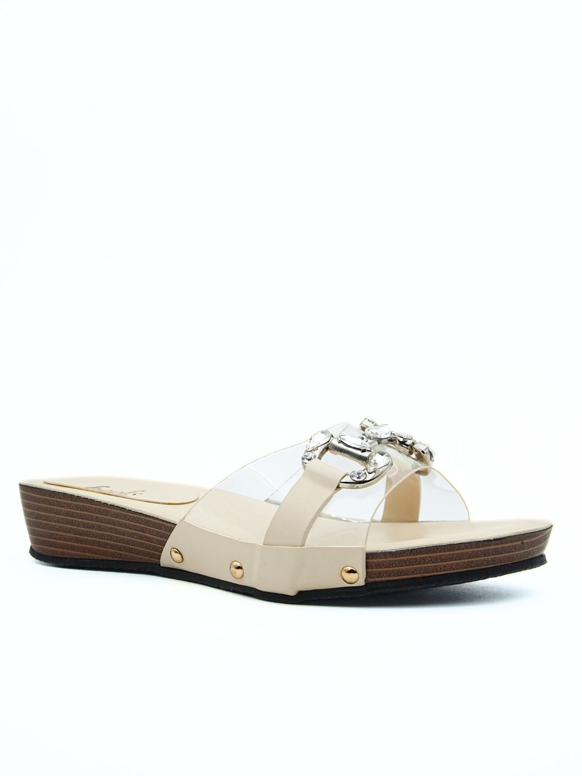 Julia Clear Buckled Sliders