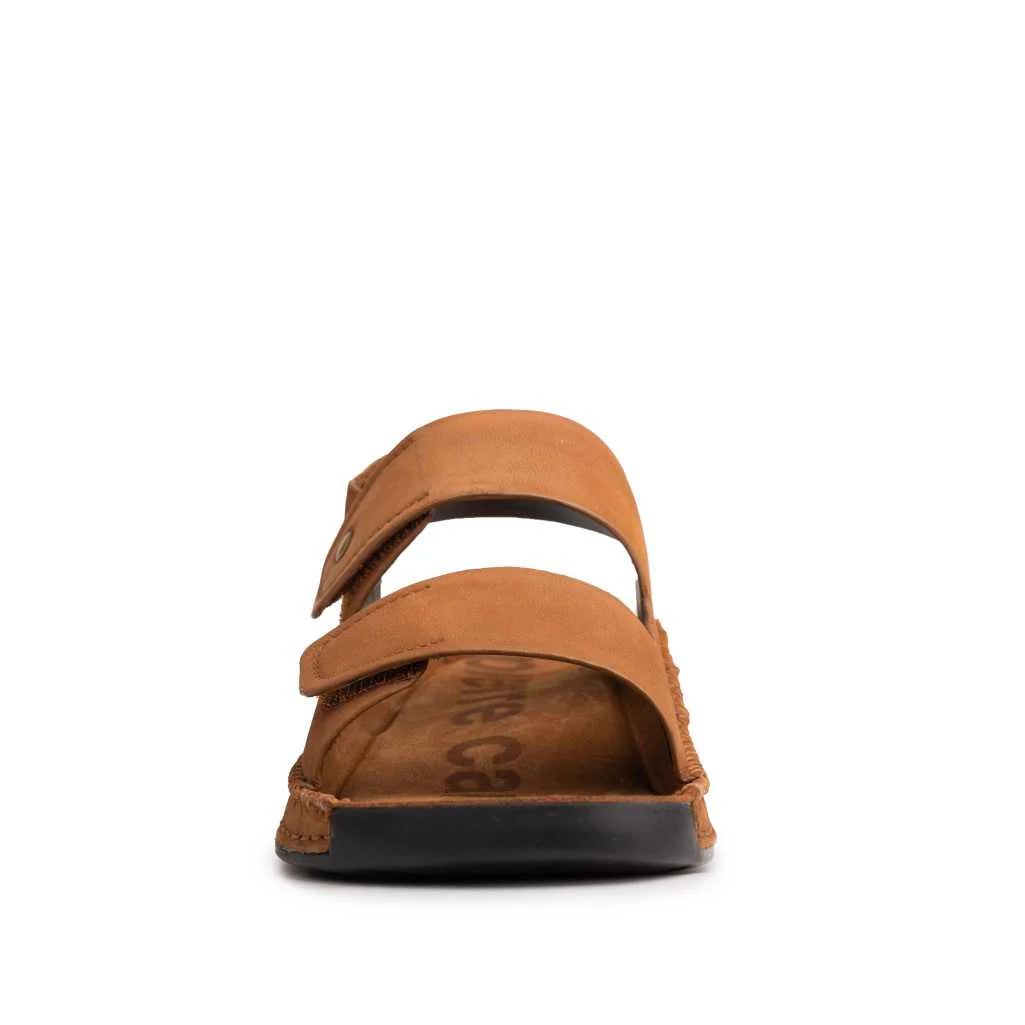 Double Strap Nubuck Leather Sandals