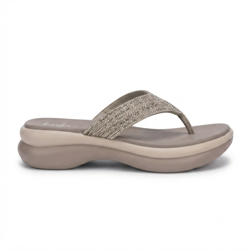Emily 2.0 Chunky Cushion Bling Slippers