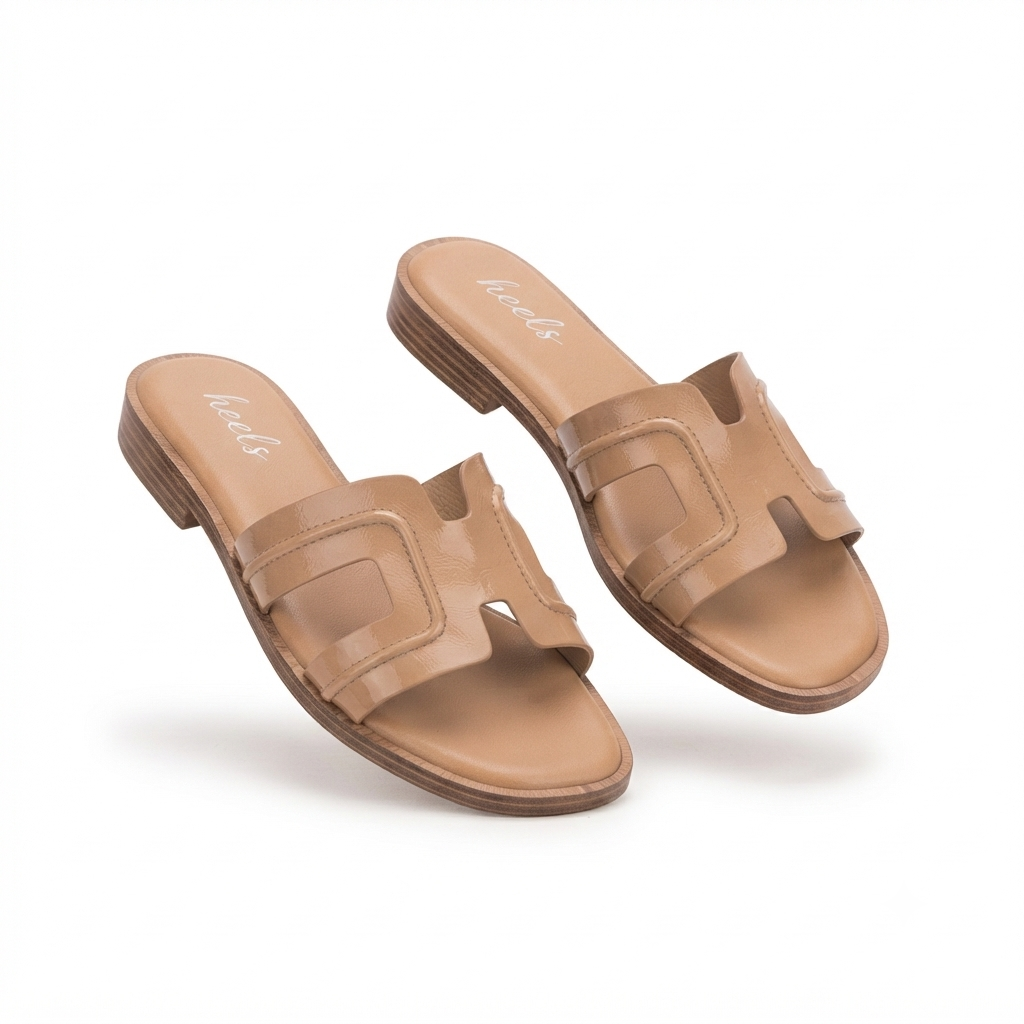 Nysa Cushioned Mid Heel Sliders