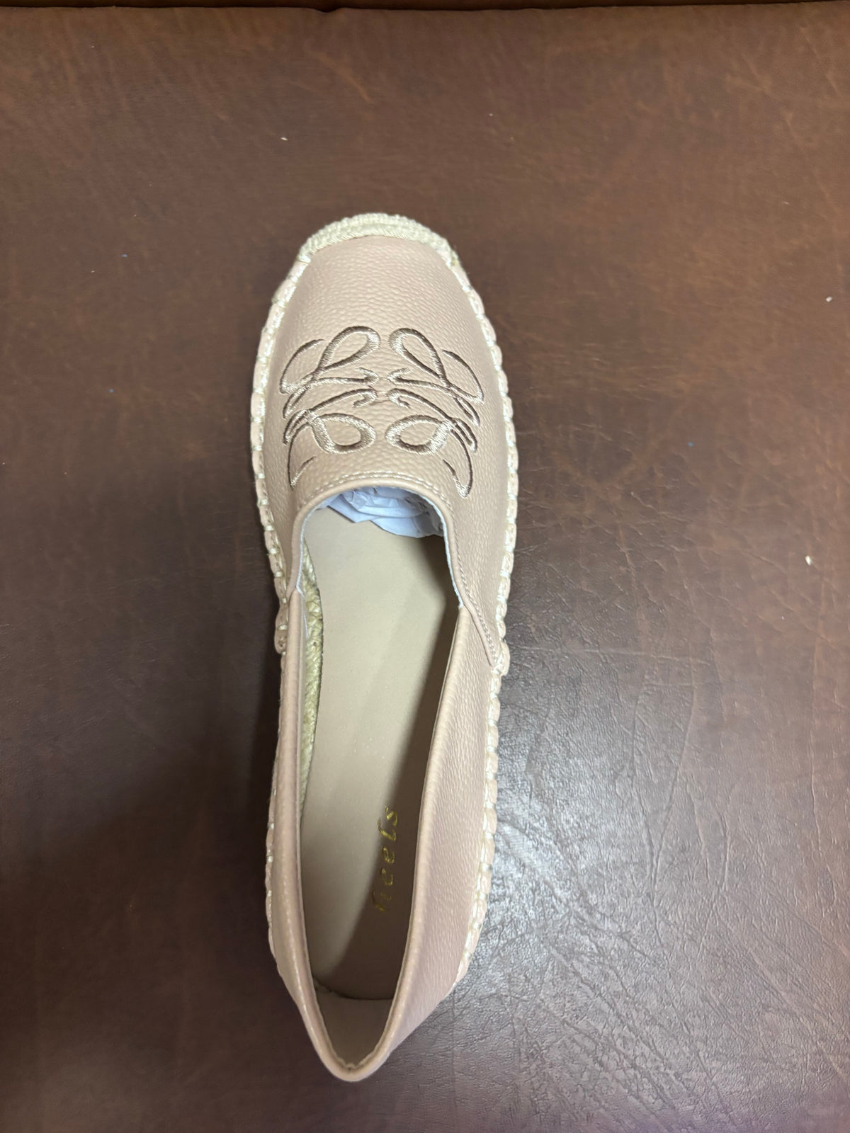 Mensho Cushioned Espadrille Slip On Loafers in Pink - The Heels India