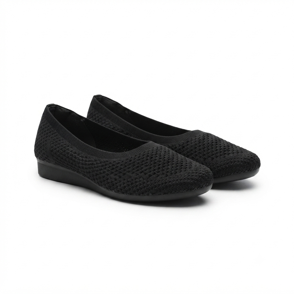 Grace Crochet Flat Flexi Comfort Ballerinas