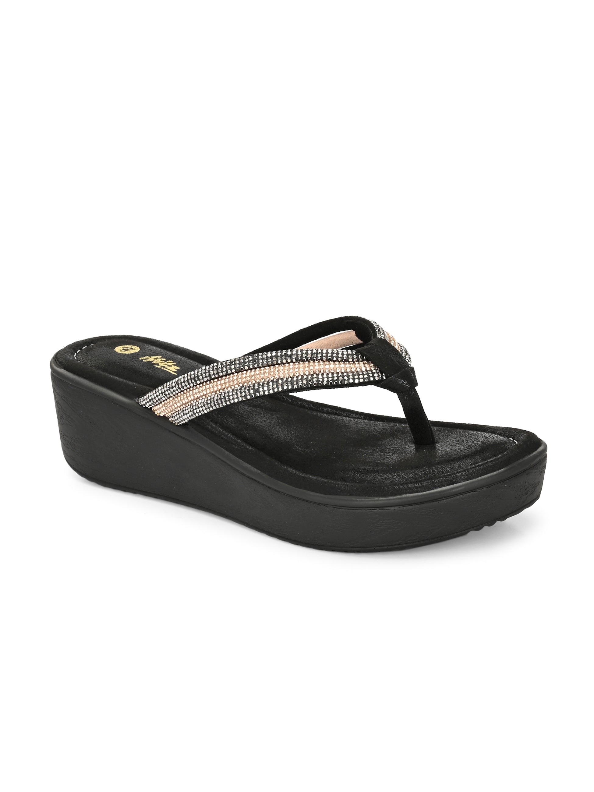 Creselle Bling Wedge Slippers
