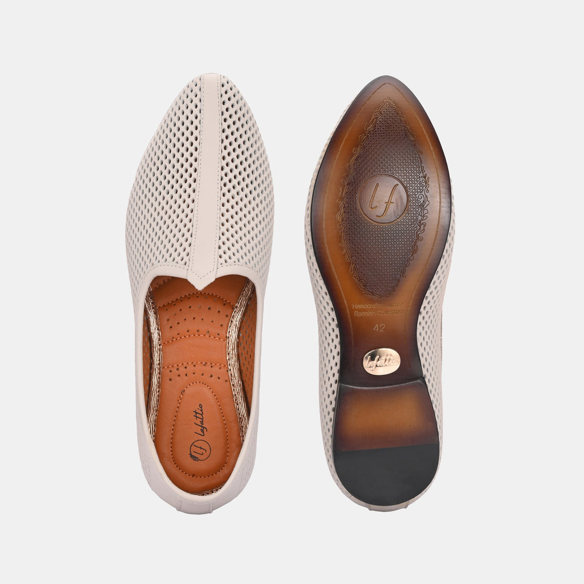 Lafattio Handcrafted Leather Juttis - The Heels India
